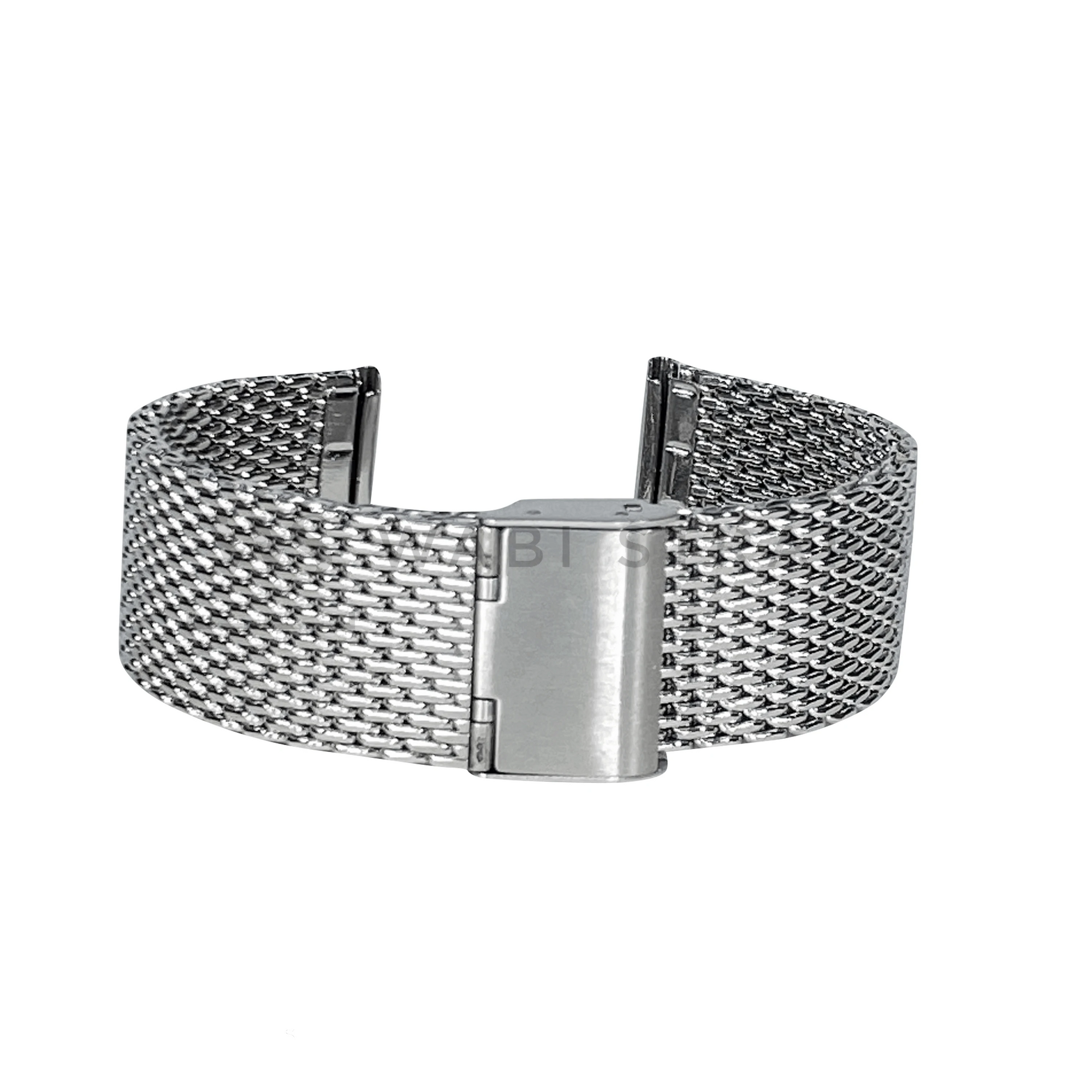 VITOPOULOS Silver Metallic Mesh Bracelet Classic Style Milanese 18mm